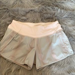 LIGHT PINK AND GRAY running shorts